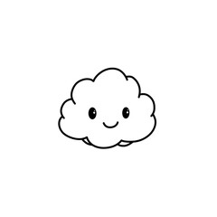 Cute cartoon cloud hand drawn doodle