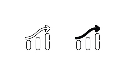 Chart icons set vector stock illustration 