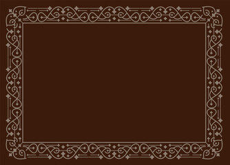 Decorative square border featuring harmonious geometric shapes