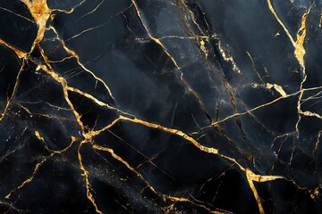 Fototapeta premium Black marble texture with gold veins. (12)