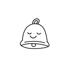 Fototapeta premium Cute cartoon bell hand drawn doodle