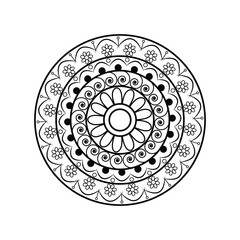 Unique Black and White Mandala Art for Tattoo and Decorative Designs