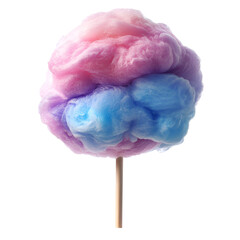 Pink and blue cotton candy on a stick sweet treat fun fair food,
