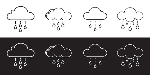 cloud icon set vector 