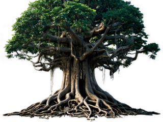 Majestic Ancient Banyan Tree, A Symbol of Strength and Resilience in Nature