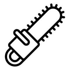 Chainsaw icon. Vector line icon