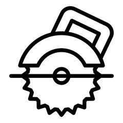 Circular saw icon. Vector line icon
