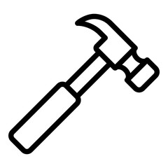 Hammer icon. Vector line icon