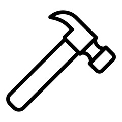 Hammer icon. Vector line icon