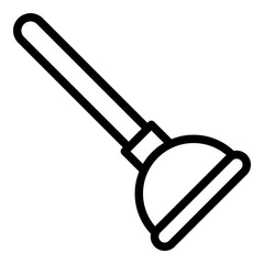 Plunger icon. Vector line icon