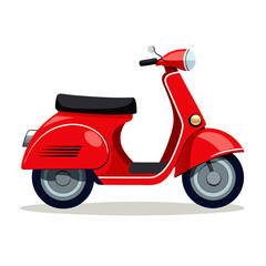 red vintage scooter © Md. Habibur