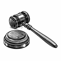 gavel and book
