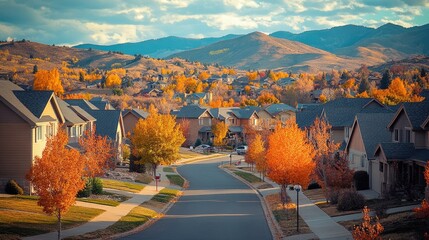 Charming Colorado House Surrounded by Autumn Foliage in Scenic Suburban Neighborhood