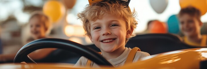 Race Car Birthday Bash Invite. Kids' Celebration with Exciting Racing Theme.