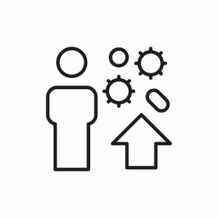 Medical patient improvement icon vector sign