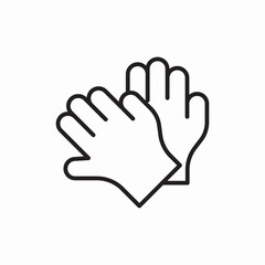 Medical gloves protective equipment icon vector sign