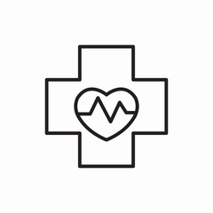 Heart monitor medical pulse icon vector sign