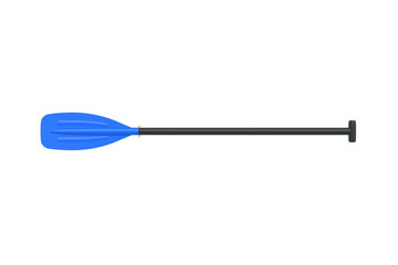 One oar isolated on white background. Plastic paddle. Top view. 3d render