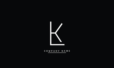 LK, KL, L, K Abstract Letters Logo Monogram