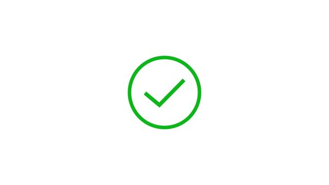 Check mark icon. and tick mark icon. Glitch. Noise, chromatic aberration