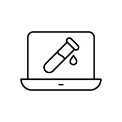 Laptop  vector icon stock illustration