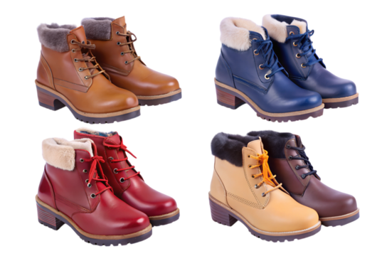 Modern woman working type winter shoes for warmth