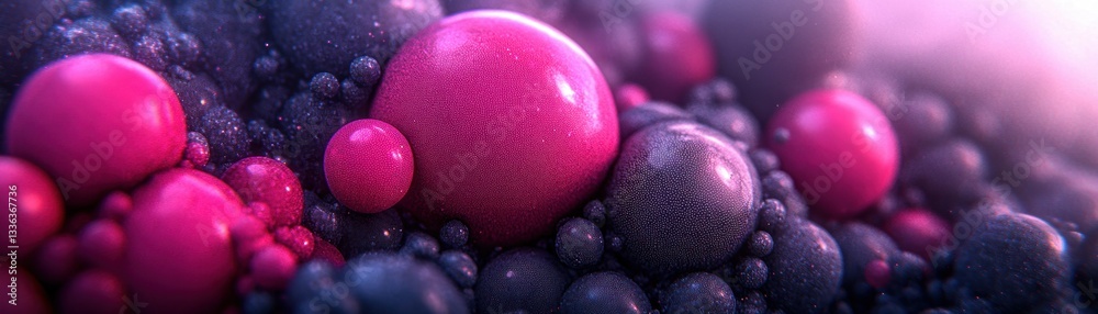 Poster Abstract vibrant spheres of multiple sizes create a soft background