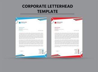 Modern Creative and Clean business style letterhead bundle of your corporate project design. set to print with vector  illustration. corporate business letterhead.