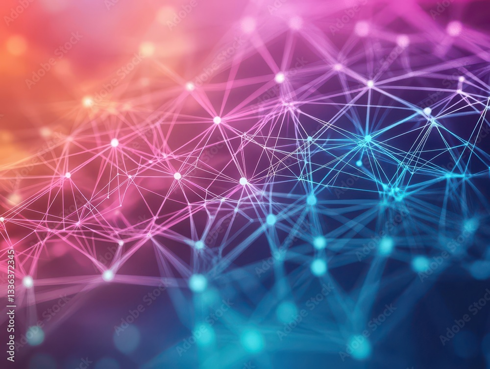 Poster Abstract 3d render, network concept, background design