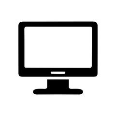 Modern computer monitor icon SVG on transparent background