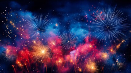 Fototapeta premium fireworks in the night sky