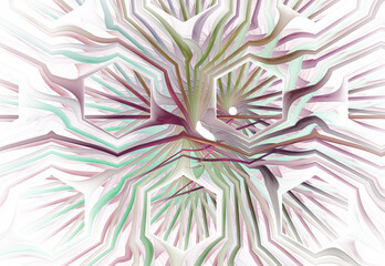 Abstract hexagonal texture. Fractal background.