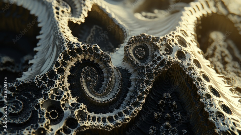 Poster Complex fractal patterns showing abstract structures and detailed textures