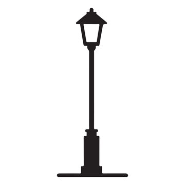 recommend clip art: Simple Black Street Lamp Silhouette Vector Illustration Design