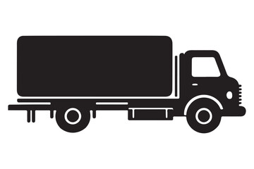 Retro silhouette of delivery truck vector illustration graphic design