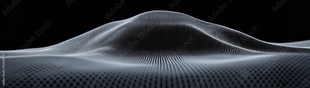 Poster Abstract representation of a textured landscape made of many points