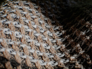Soft knitted material with detailed weave structure 
