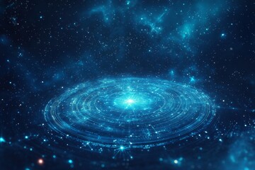 an artistic depiction of a mesmerizing galaxy filled with swirling nebulae and shining stars, evoking a sense of wonder and cosmic beauty