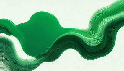Green colored wave and line