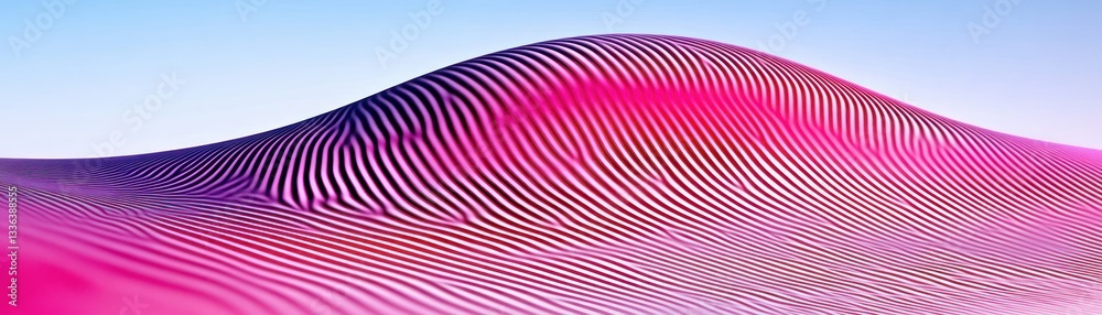 Aufkleber abstract depiction of a colorful wavy surface with lines