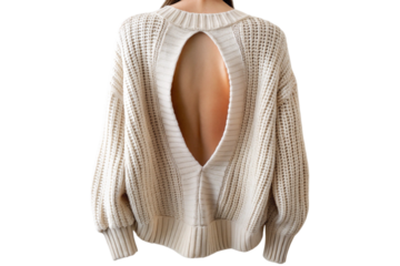 Open back sweater adds unique flair