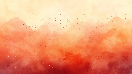 Fototapeta premium Abstract Watercolor Painting Featuring Shades of Red Orange and Yellow