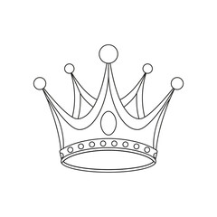 The crown is a symbol of monarchical power silhouetted on a white background