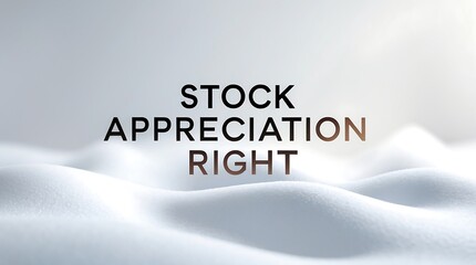 Stock appreciation right graphic with smooth background gradient texture