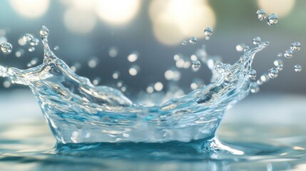 An isolated image captures the splash of clear water drops