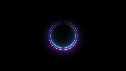 abstract neon circle illustration. background 4k illustration. 