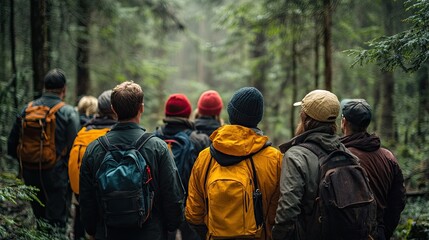 A Group of People Learning About Sustainable Forestry, Promoting Forest Conservation, Responsible Harvesting, and Ecosystem Protection to Ensure Long-Term Forest Health.