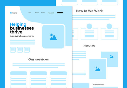 Responsive Website Wireframe Design