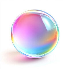 Obraz premium カラフルな水の球体 Generated image