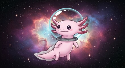 Axolotl Astronaut in Space